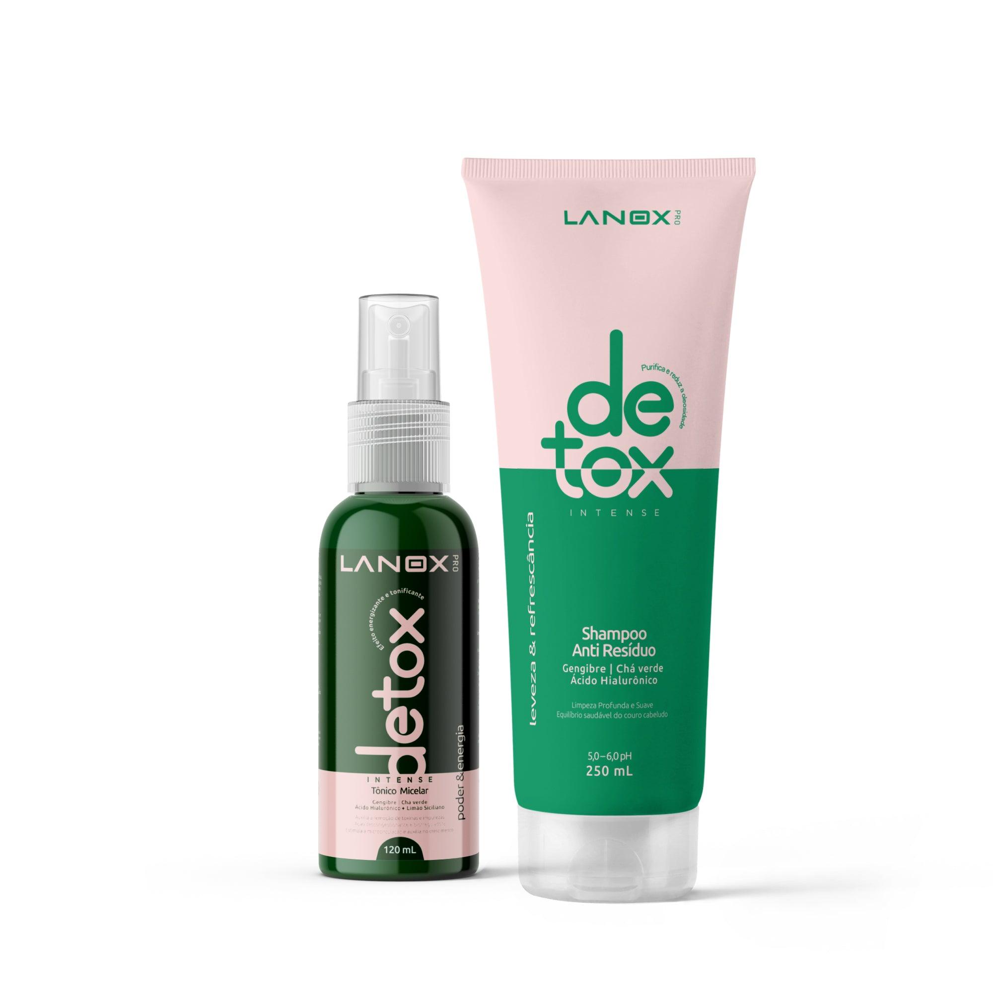 Kit Shampoo Detox Intense Lanox + Tonico Micelar Detox - Trihair Cosméticos